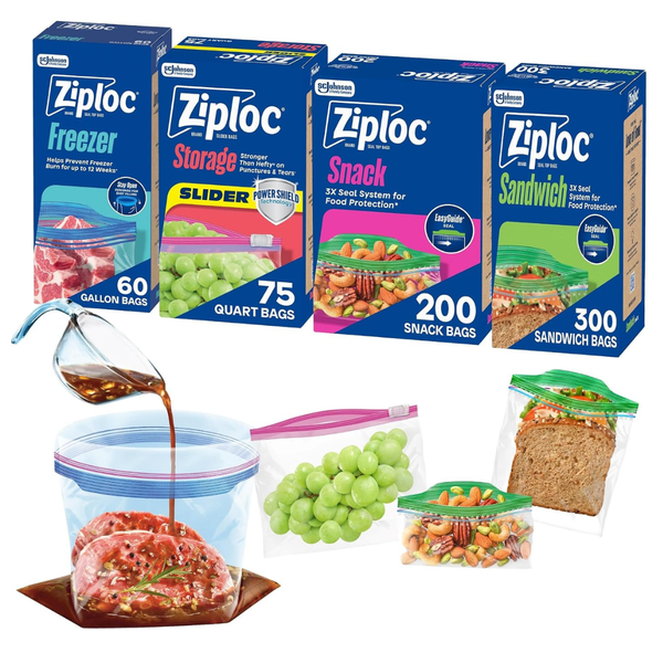 635-Count Food Storage And Sandwich Bags Variety Pack