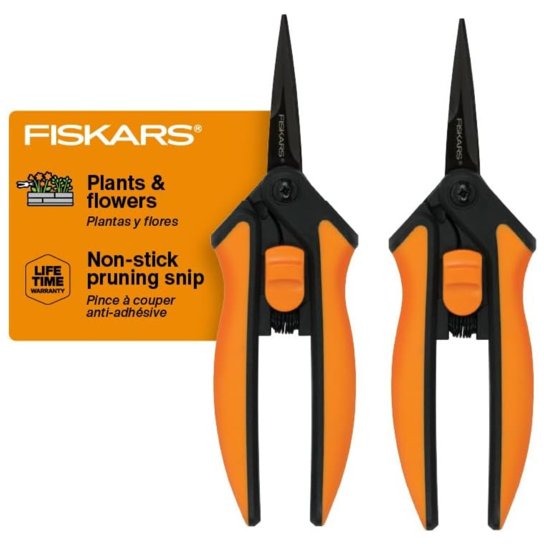 2-Pack Fiskars 6" Non-Stick Pruning Snips