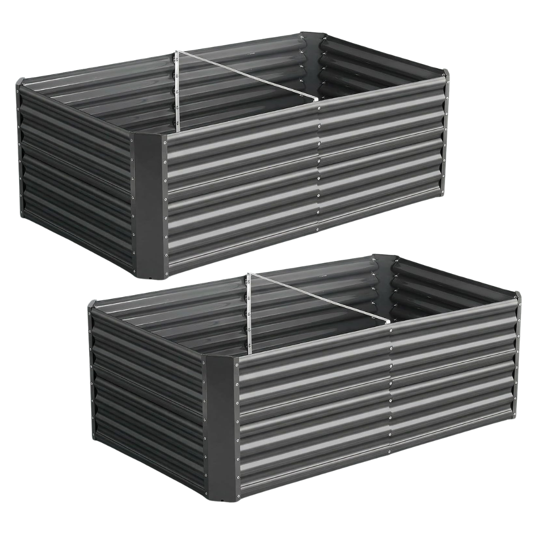 2-Pack 2' Elevated Planter Box Steel Large Vegetable Flower Bed Kit
