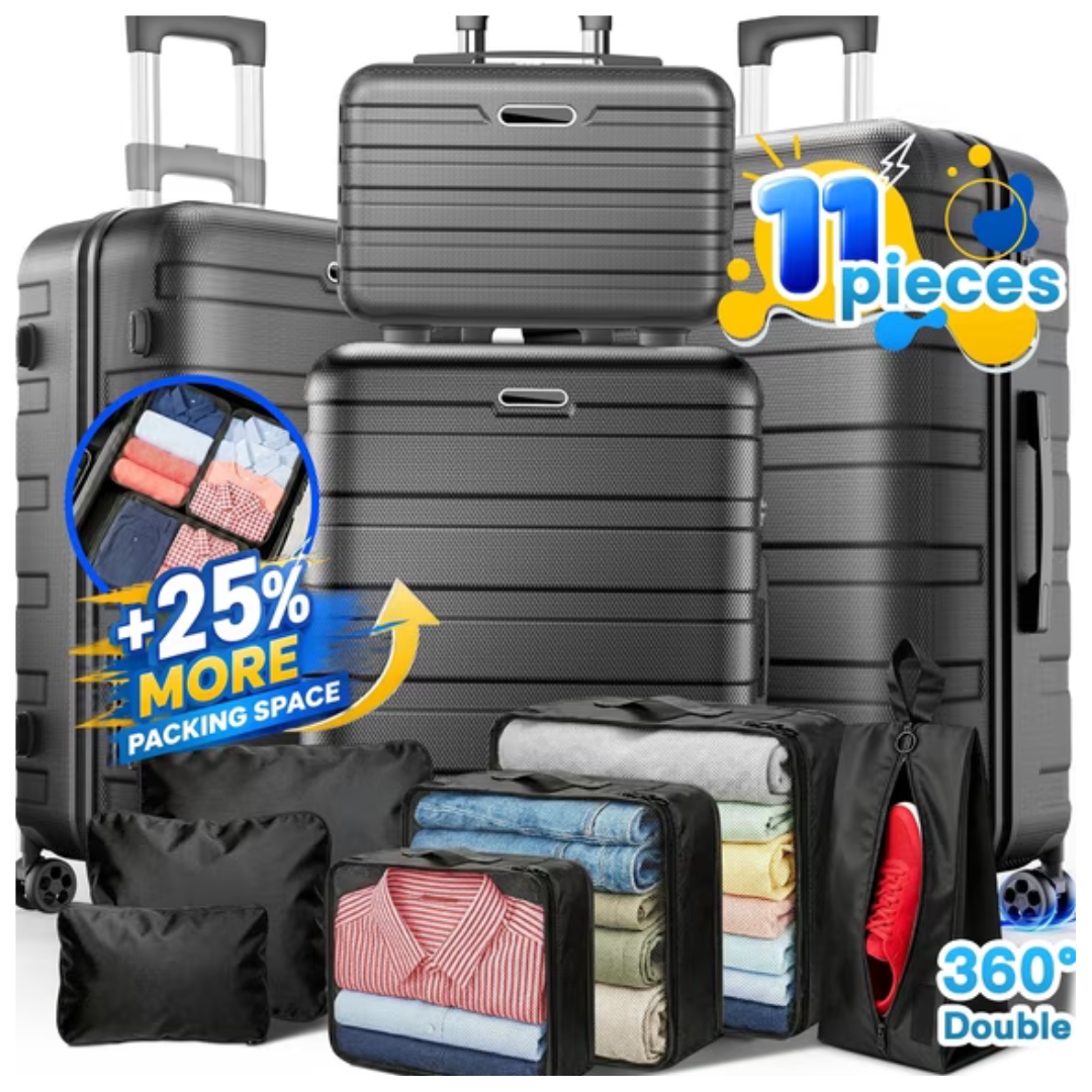 11-Piece Campmoy Hardshell Luggage Set With Spinner Wheels
