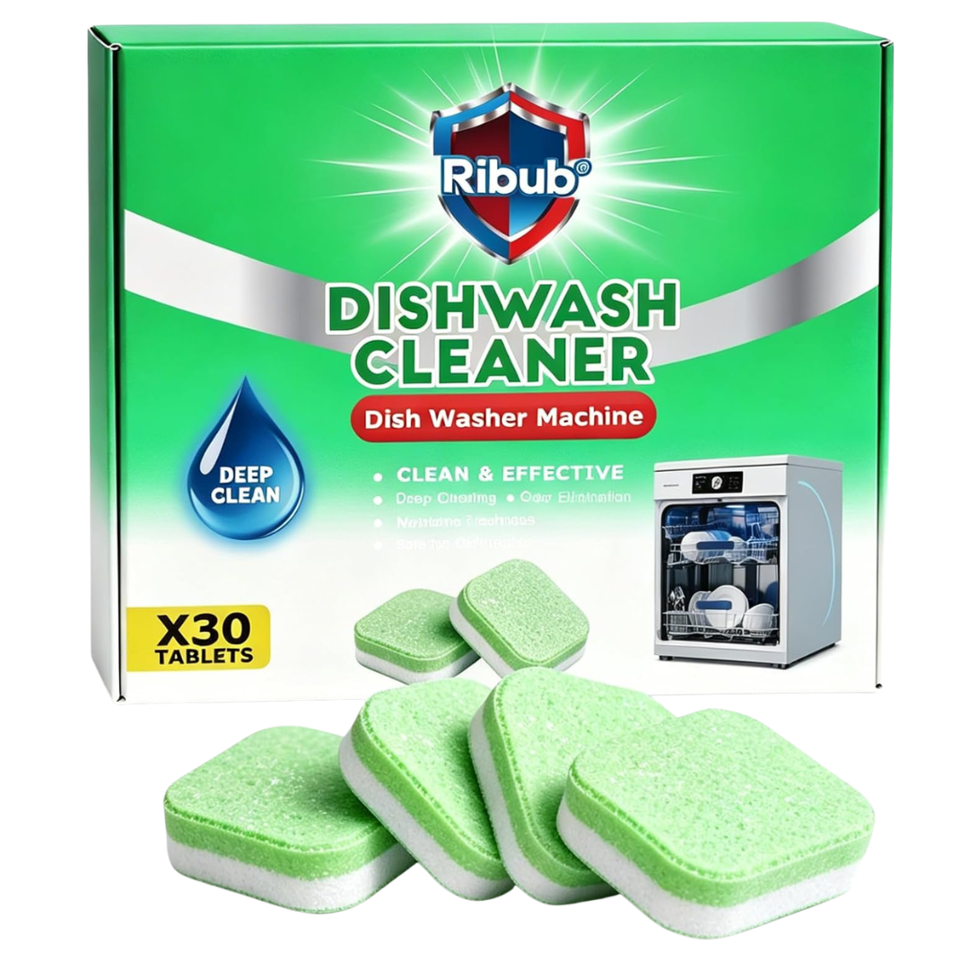30-Pack Ribub Dishwasher Cleaner Tablets