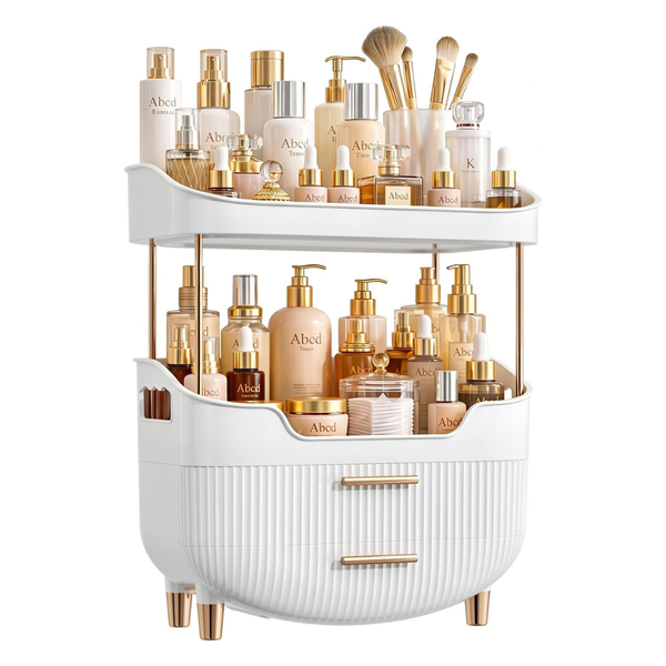Caktraie 4-Tier Makeup Organizer Bathroom Countertop Storage