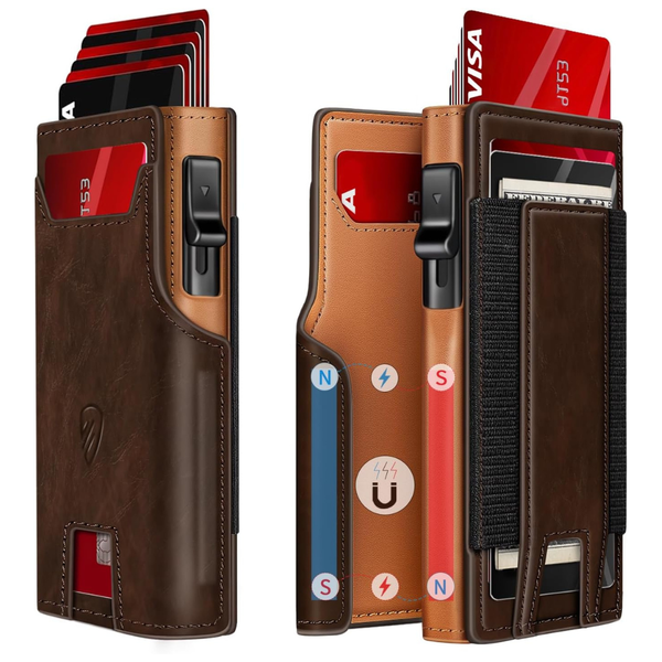 Men's RFID Blocking Pop-Up Wallet With ID Window