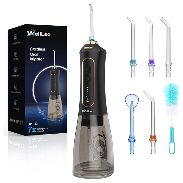 300ml Cordless Rechargeable Water Flosser W/ 5 Modes & 5 Tips