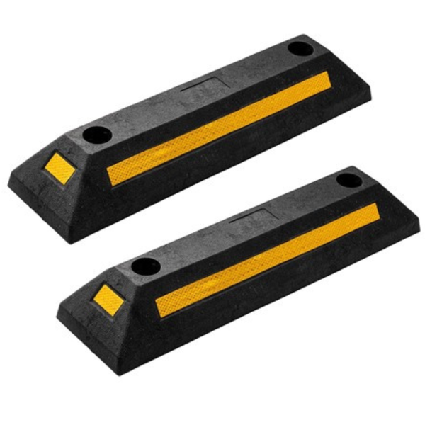 2-Pack Zone Tech Heavy Duty Rubber Parking Guide
