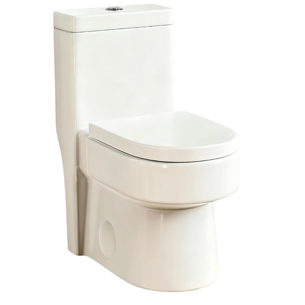 Compact One-Piece Power Dual Flush 1.2/1.85 GPF Toilet W/ Soft-close Seat Lid