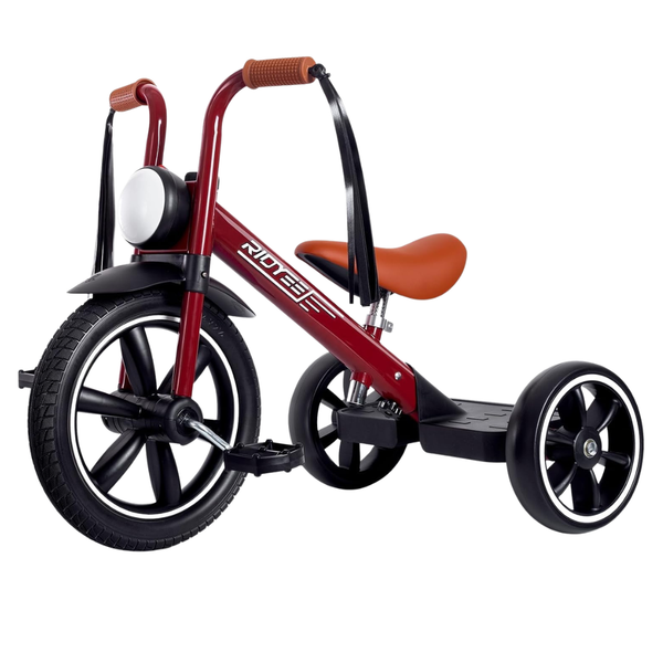 Ridyee 12" Rubber Front Wheel Adjustable Seat Toddler Tricycle W/ Tassels