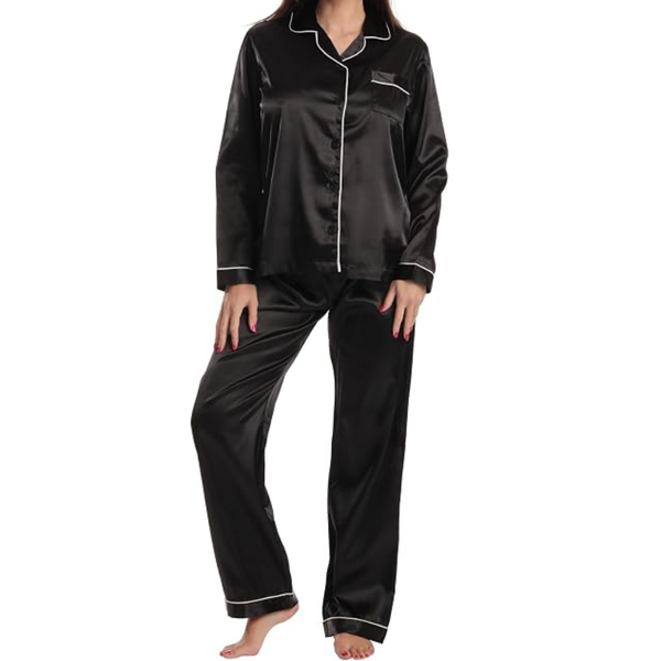 Women's 2-Piece Silk Satin Pajamas Set (Various)