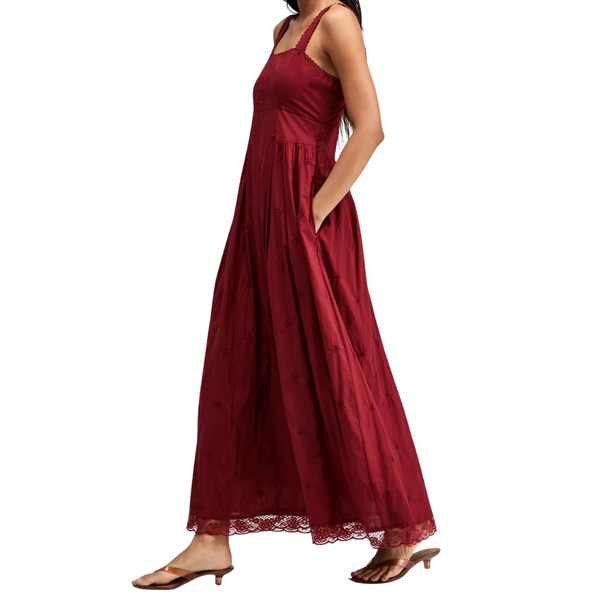 And Now This Women's Cotton Square-Neck Maxi Dress (3 Colors)