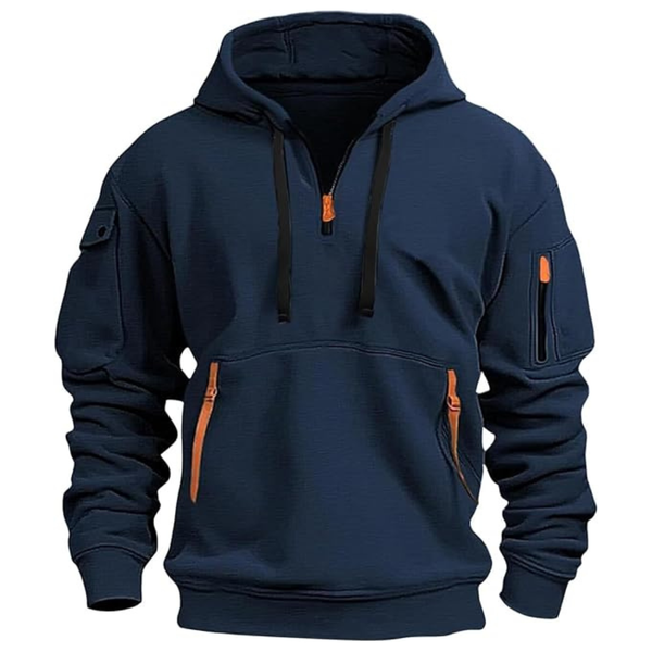 Tactical Men's Quater Zip Up Casual Hoodies w/ Pockets (4 Colors)