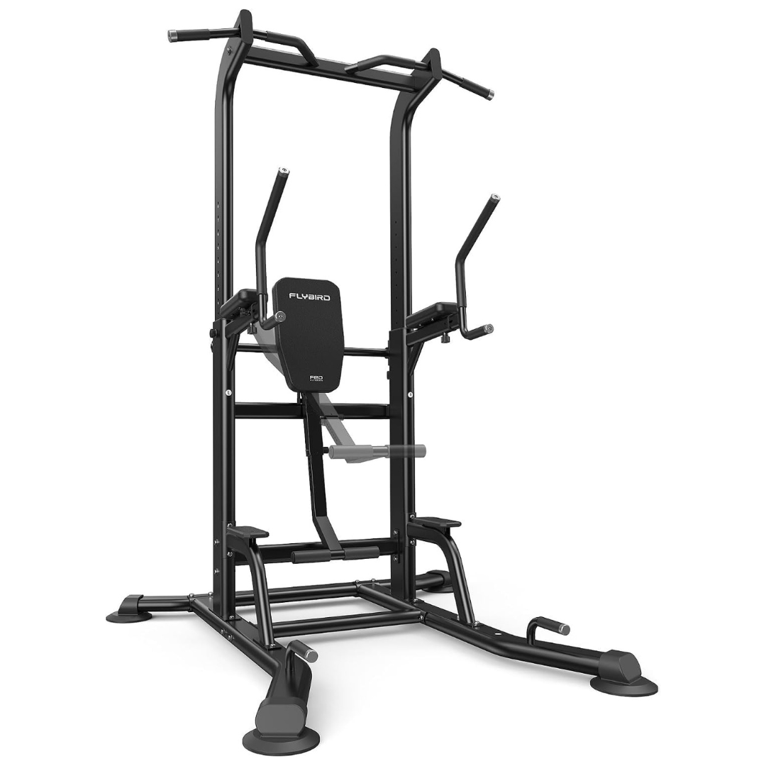 800-LB Heavy-Duty Adjustable Pull-Up & Dip Station With Crunch And Leg Raise