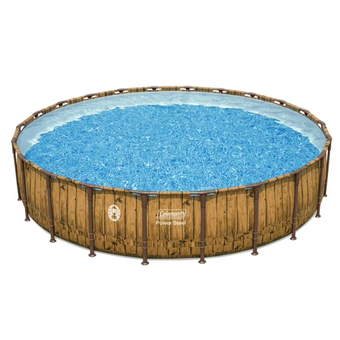 22' X 52" Coleman Power Steel Round Metal Frame Above Ground Pool Set