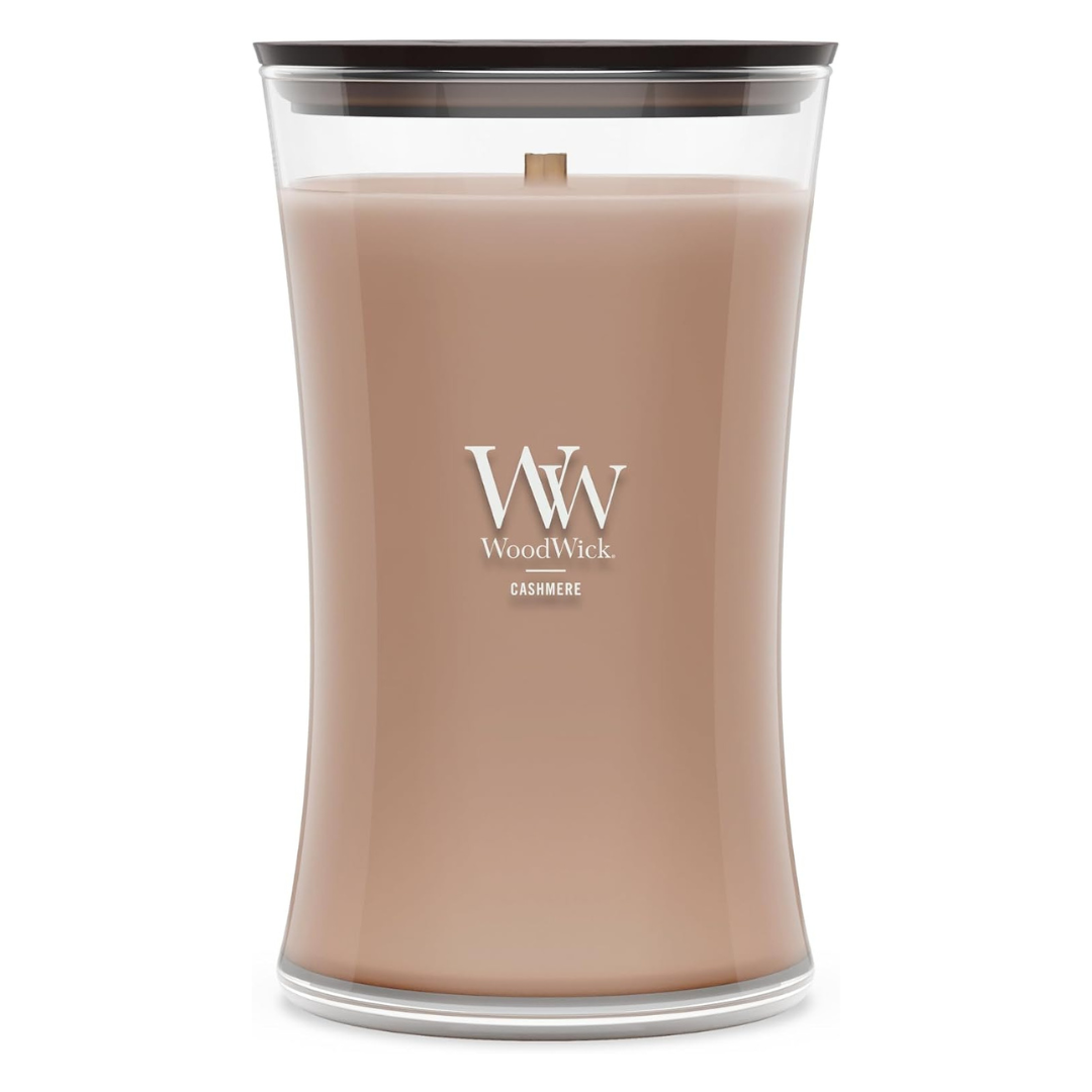 21.5-Oz WoodWick Cashmere Large Hourglass Candle With Crackling Wick