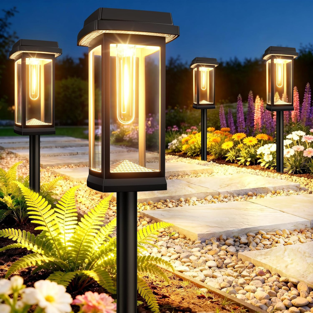 8-Pack TuyLuxe Outdoor Solar Pathway Lights
