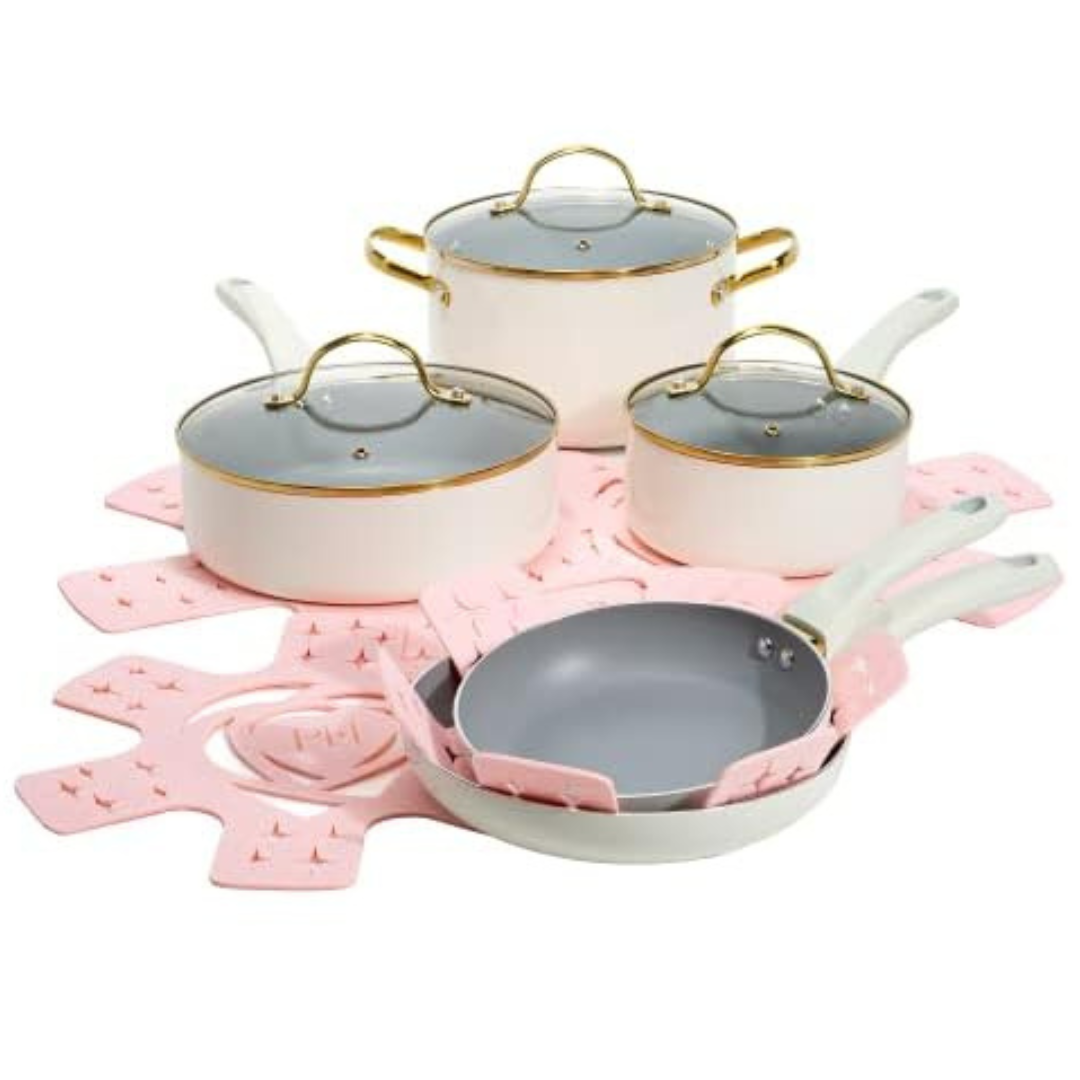 12-Piece Paris Hilton Epic Multi-layer Nonstick Coating Pots And Pans Set