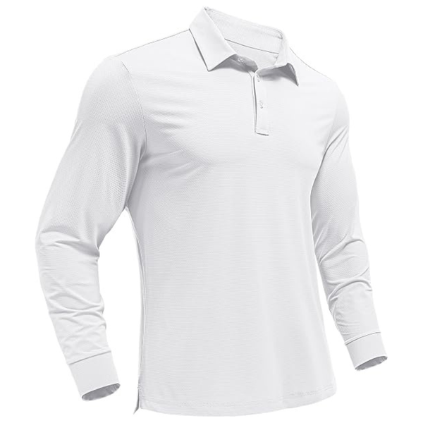 Men's UPF 50+ Long-Sleeve Moisture Wicking Polo Shirt (Various)