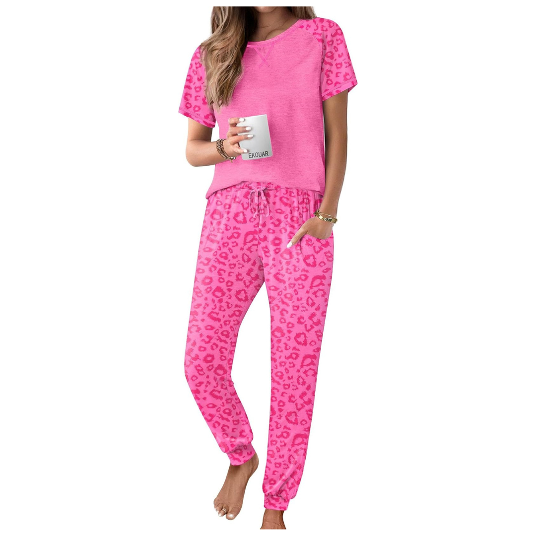 Women's Short-Sleeve Raglan Top & Jogger Pants With Pockets (Various)