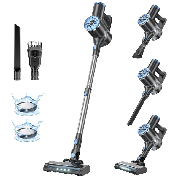 Vipsun Cordless Vacuum Cleaner W/ Self-Standing Design & LED Screen
