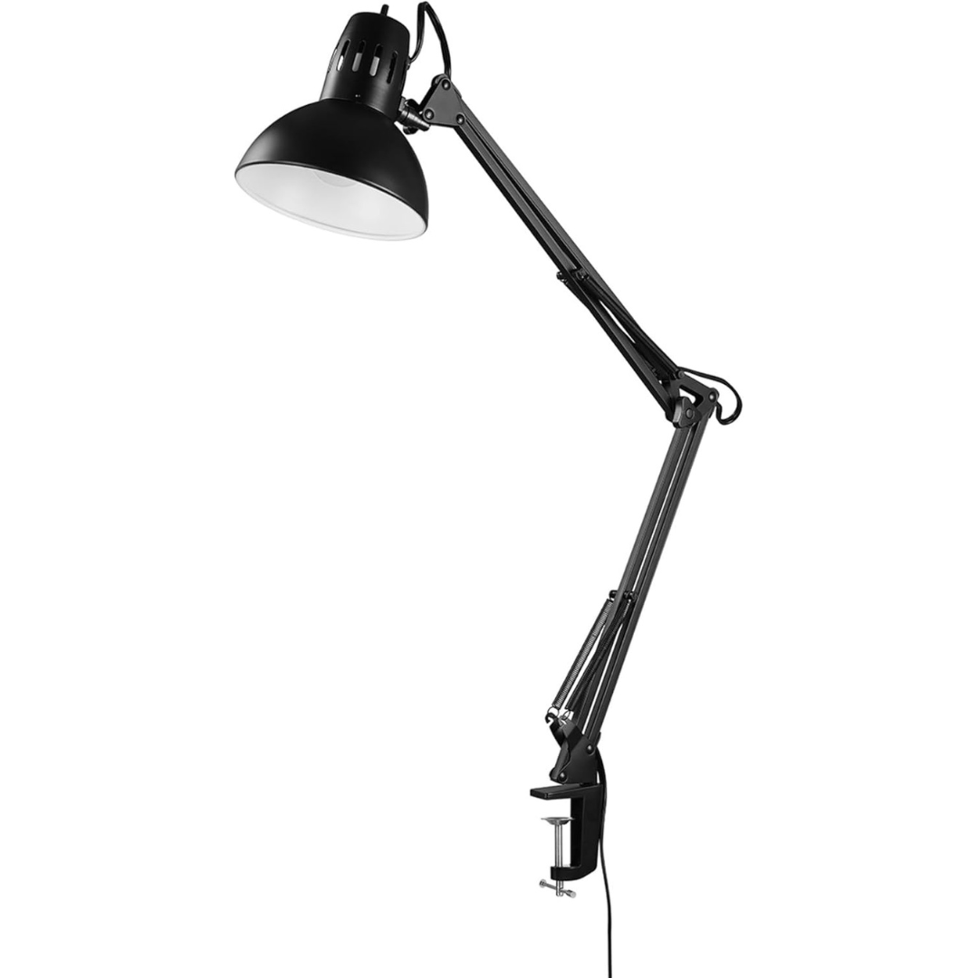 31.5" Globe Electric 56963 Multi-Joint Desk Lamp With Metal Clamp