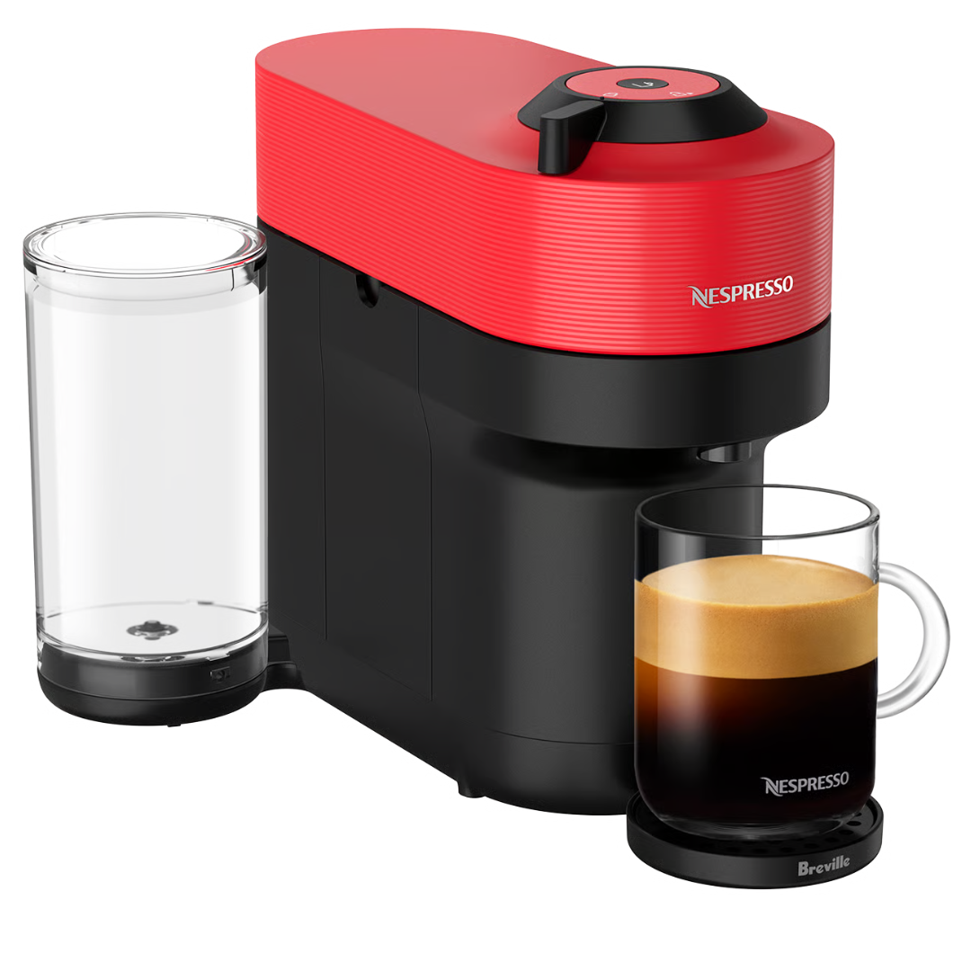 Breville Nespresso Vertuo Pop+ Coffee & Espresso Maker (Spicy Red)