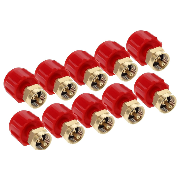 10-Pack GasOne Propane Refill Adapters (Red)