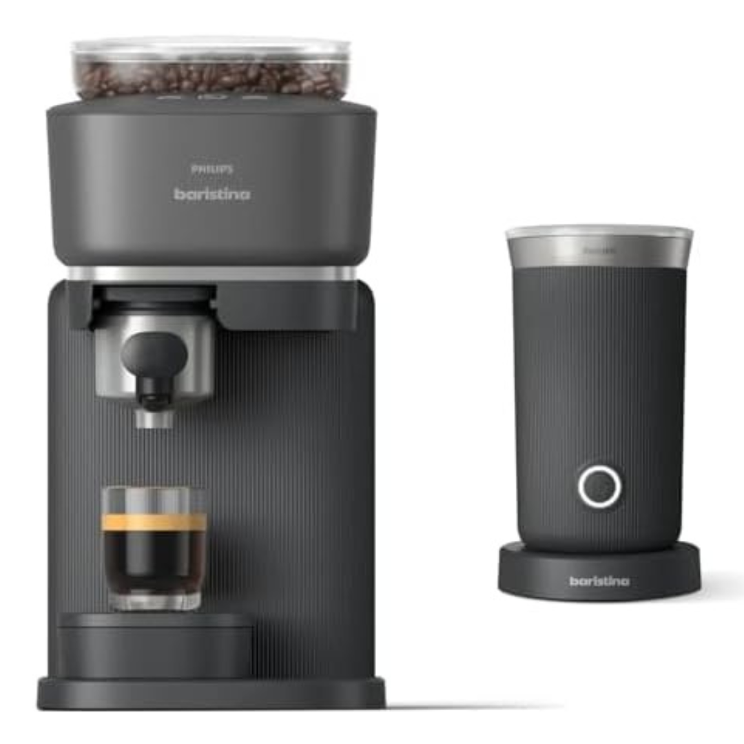 Philips Baristina Automatic Espresso Machine & Milk Frother Bundle