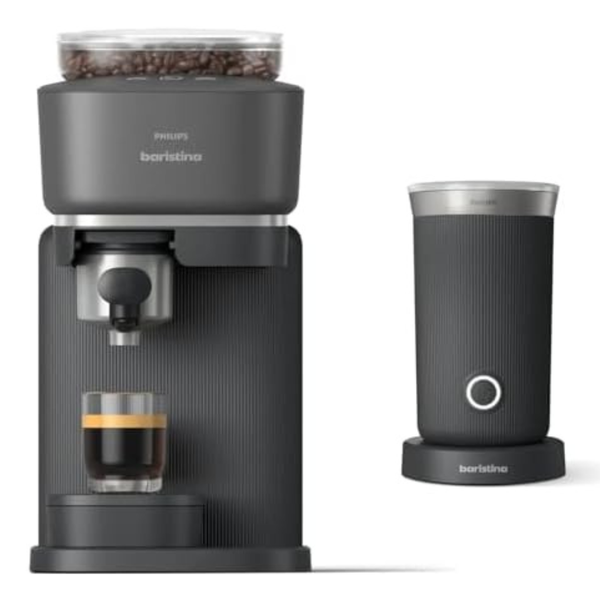 Philips Baristina Automatic Espresso Machine & Milk Frother Bundle