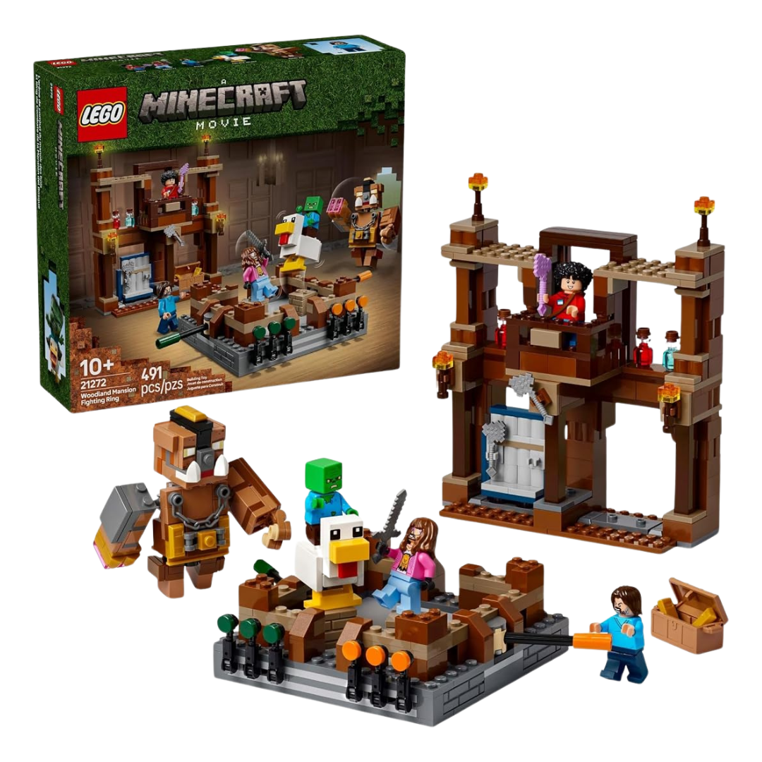 491-Piece LEGO Minecraft Woodland Mansion Fighting Ring Building Set (21272)
