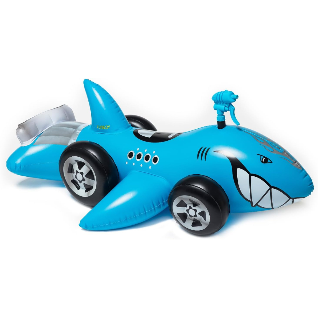 Hot Wheels & FunBoy Inflatable Sharkruiser Pool Float For Kids