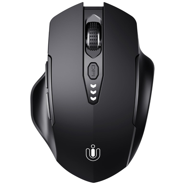Uineer Tri-Mode Wireless Rechargeable Mouse W/ 4 Adjustable DPI (Black)