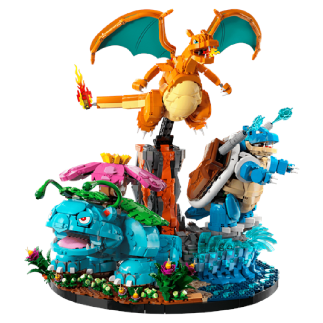6838-Piece LEGO Pokemon: Sculptures - Venusaur, Charizard And Blastoise