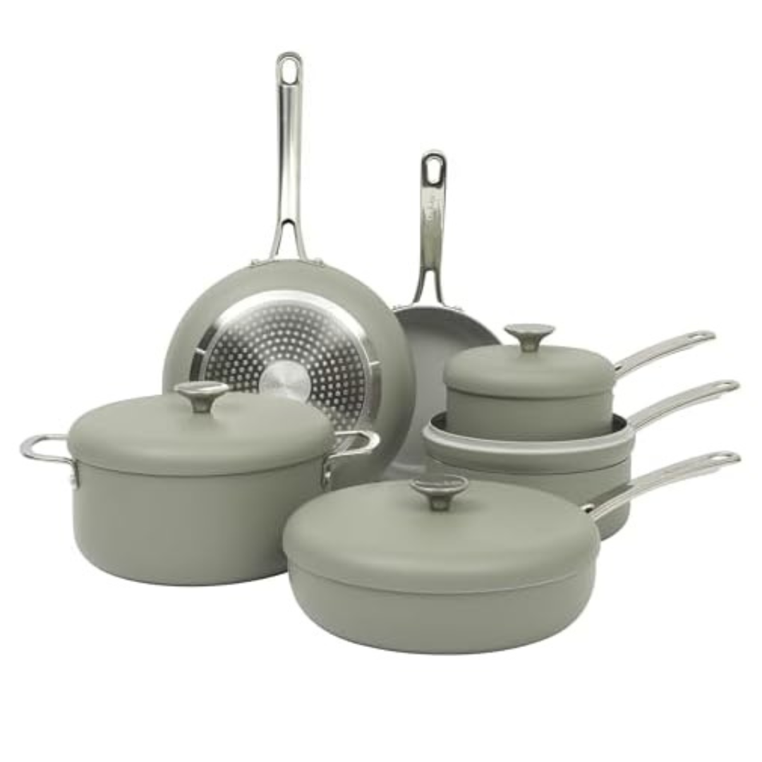 10-Piece Sur La Table Ceramic Non Stick Cookware Set