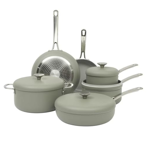 10-Piece Sur La Table Ceramic Non Stick Cookware Set