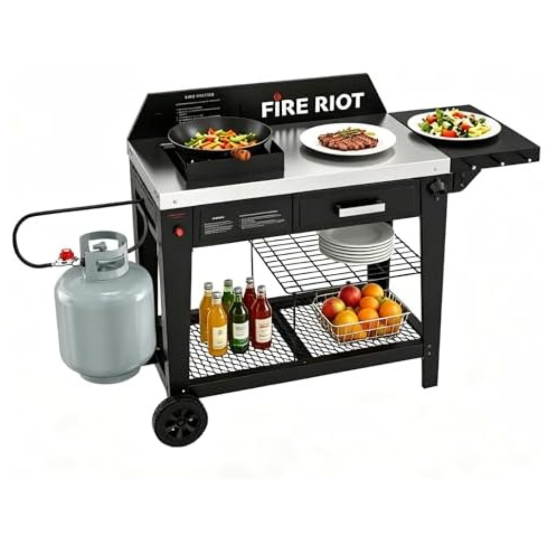 Heavy Duty 50,000 BTU Wok Burner Outdoor Cooking Station