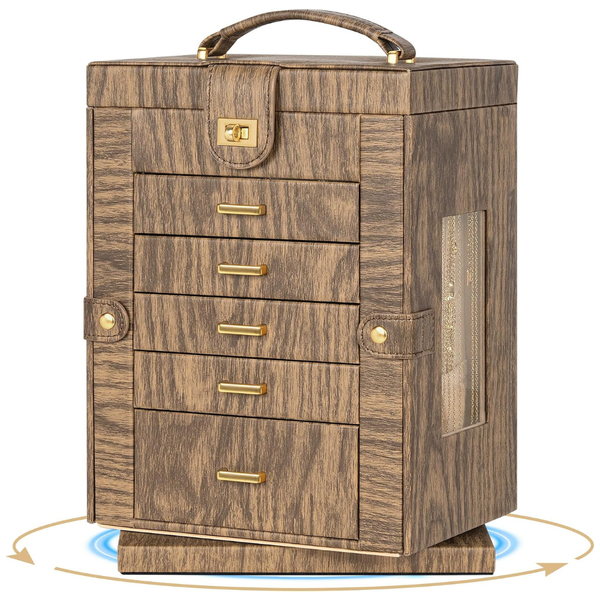 Akozlin 6-Tier 360 Deg. Rotating Jewelry Box Organizer