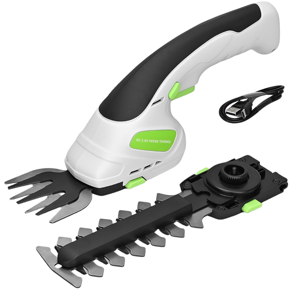 2-in-1 Cordless Handheld Electric Hedge Trimmer & Grass Shear