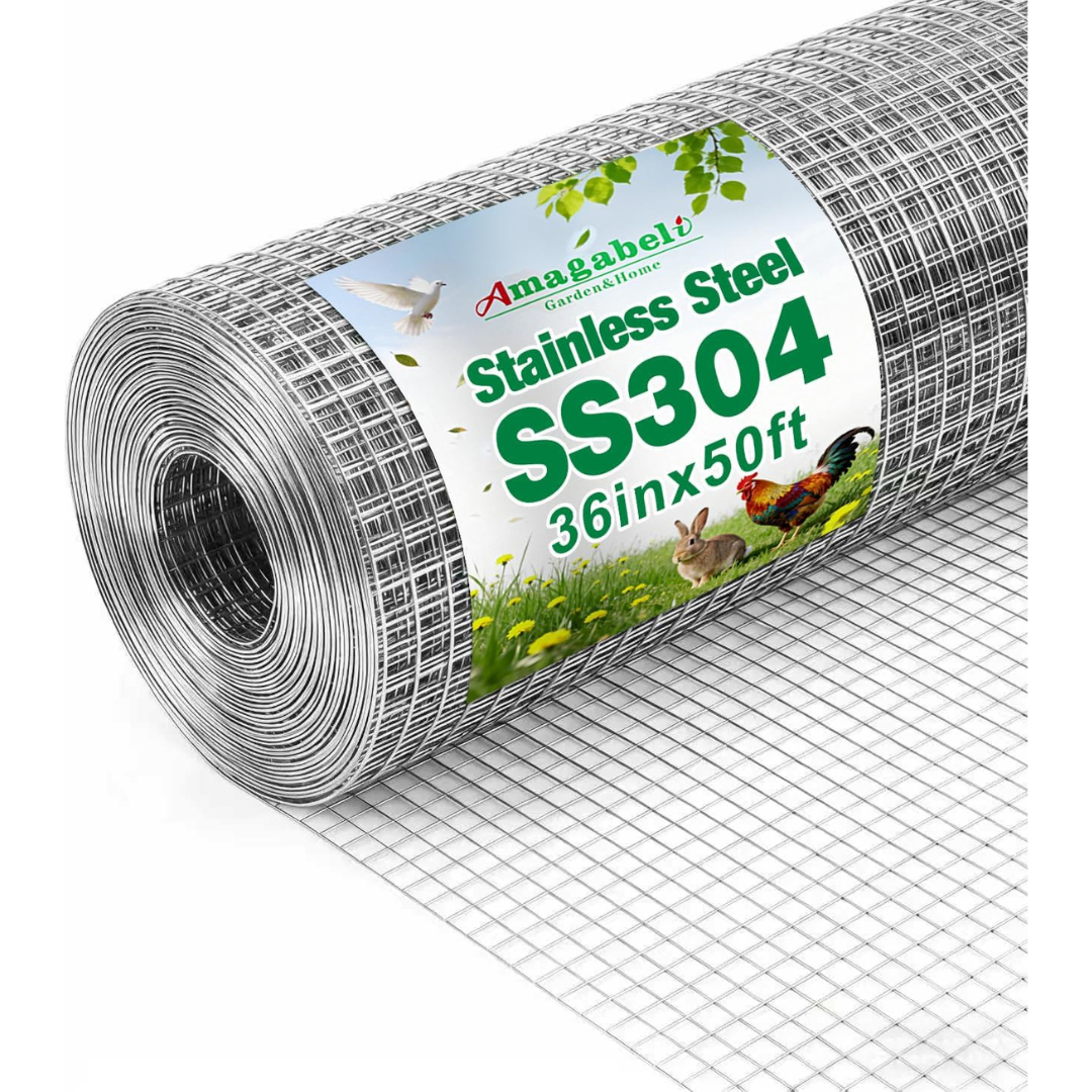 Amagabeli Garden & Home Cloth 1/2 Fence Wire 36 In X 50 Ft Hardware Cloth