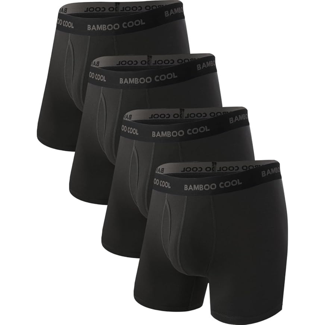 4-Pack Bamboo Cool Men's Breathable Boxer Briefs
