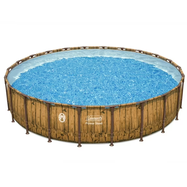 22' X 52" Coleman Power Steel Round Metal Frame Above Ground Pool Set