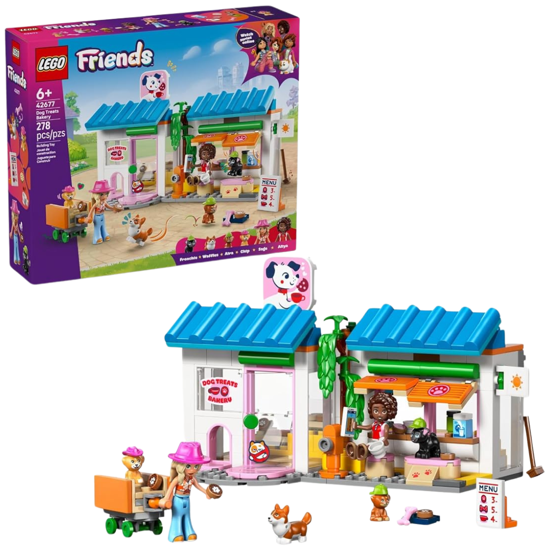 278-Piece LEGO Friends Dog Treats Bakery Building Toy (42677)