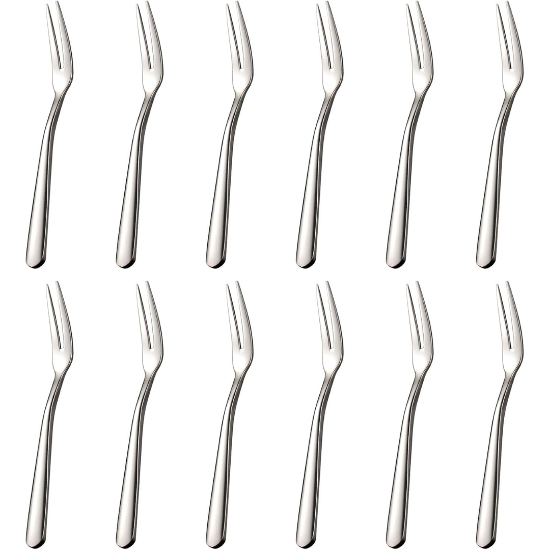 12-Piece 304 Stainless Steel Forks Sets For Appetizers