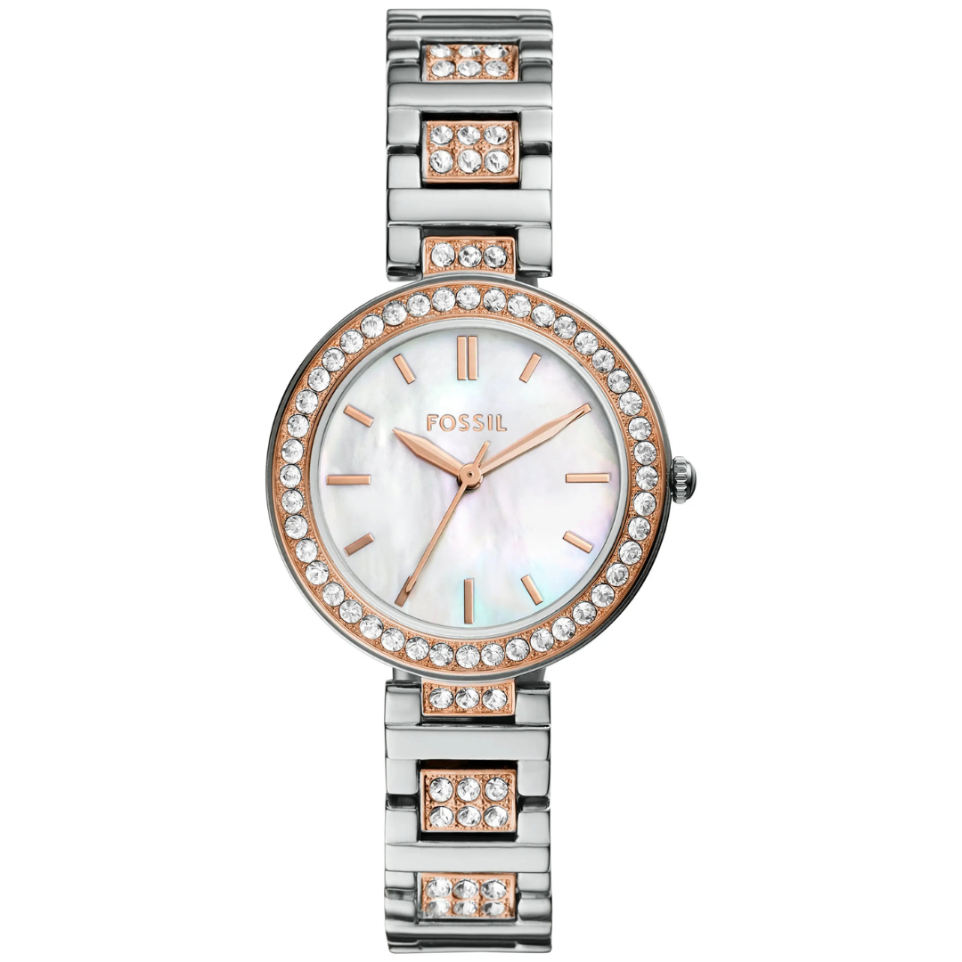 Fossil Women's karli 32mm Three-Hand Silver-tone Quartz Watch