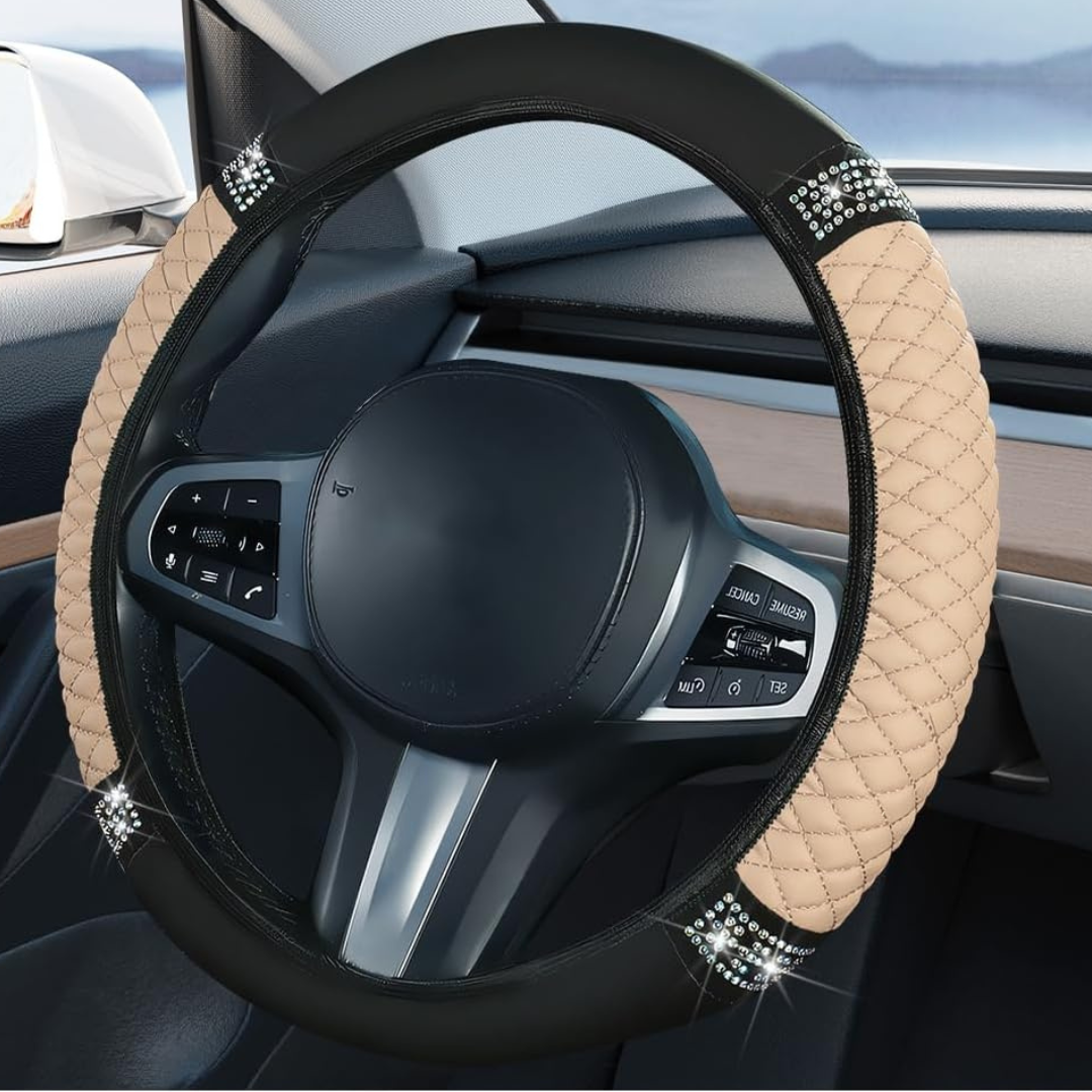 ANFTDCO Bling Car Steering Wheel Cover