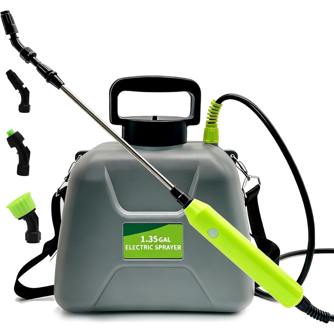 1.35 Gallon Battery Powered Electric Sprayer w/3 Nozzles