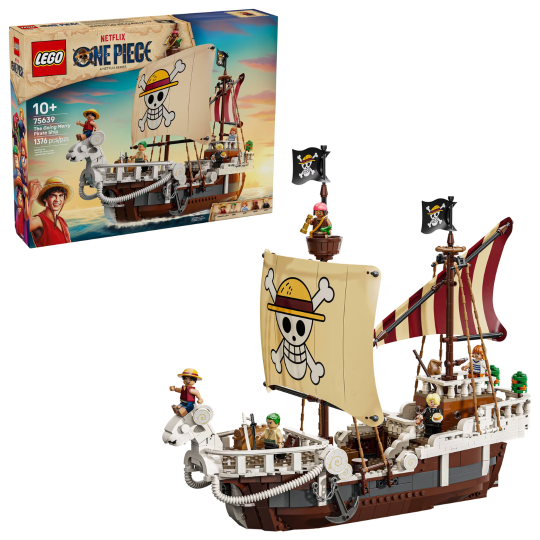 1376-Piece LEGO Netflix One-Piece The Going Merry Pirate Ship Building Set