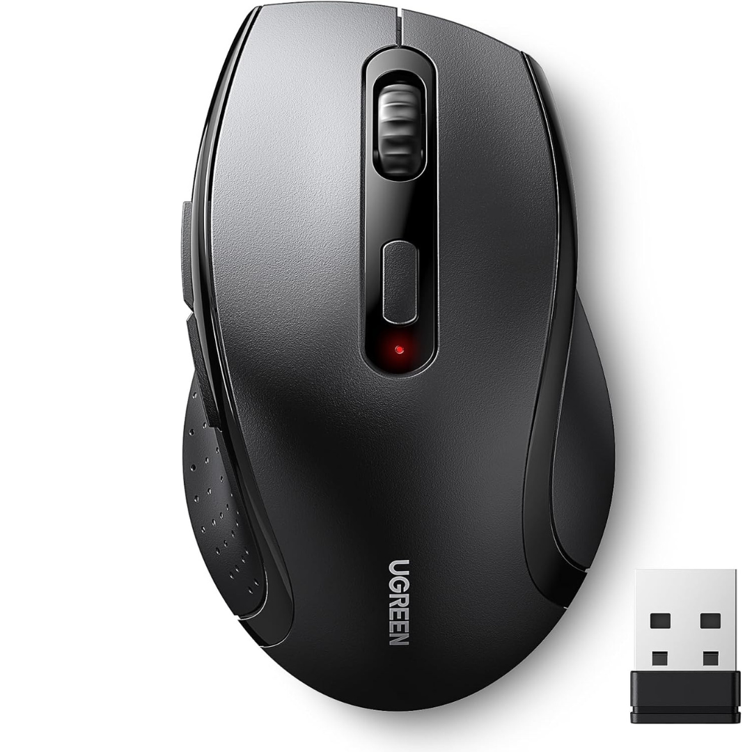 UGREEN 2.4GHz Ergonomic 1600 DPI Wireless Mouse