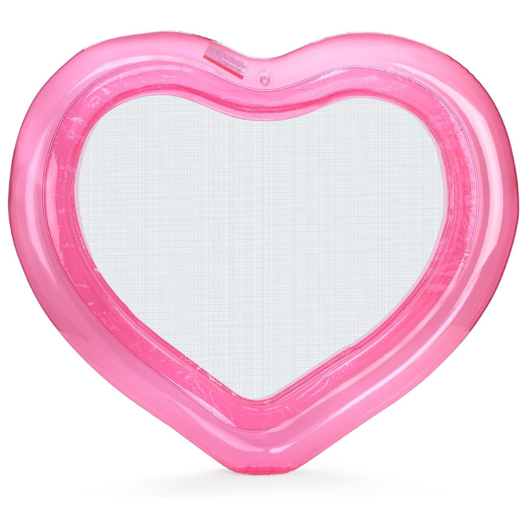 FUNBOY Heart Mesh Water Hammock Pool Float (Pink)