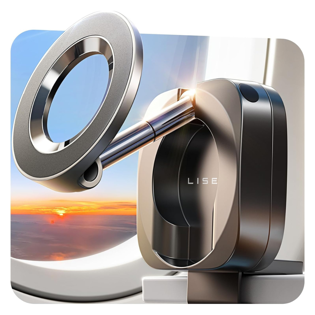 LISEN Magsafe Travel Essentials Airplane Phone Holder Mount