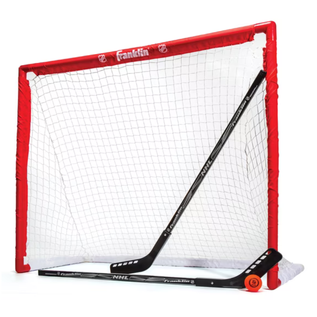 Franklin Sports 46" Lightweight NHL Hockey Goal, Ball, And Stick Set