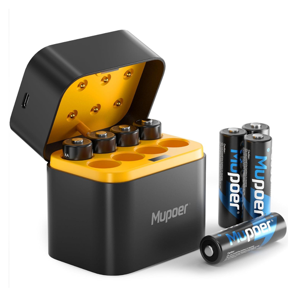 8-Pack Mupoer 1.5V 3000mWh Rechargeable AA Lithium Batteries